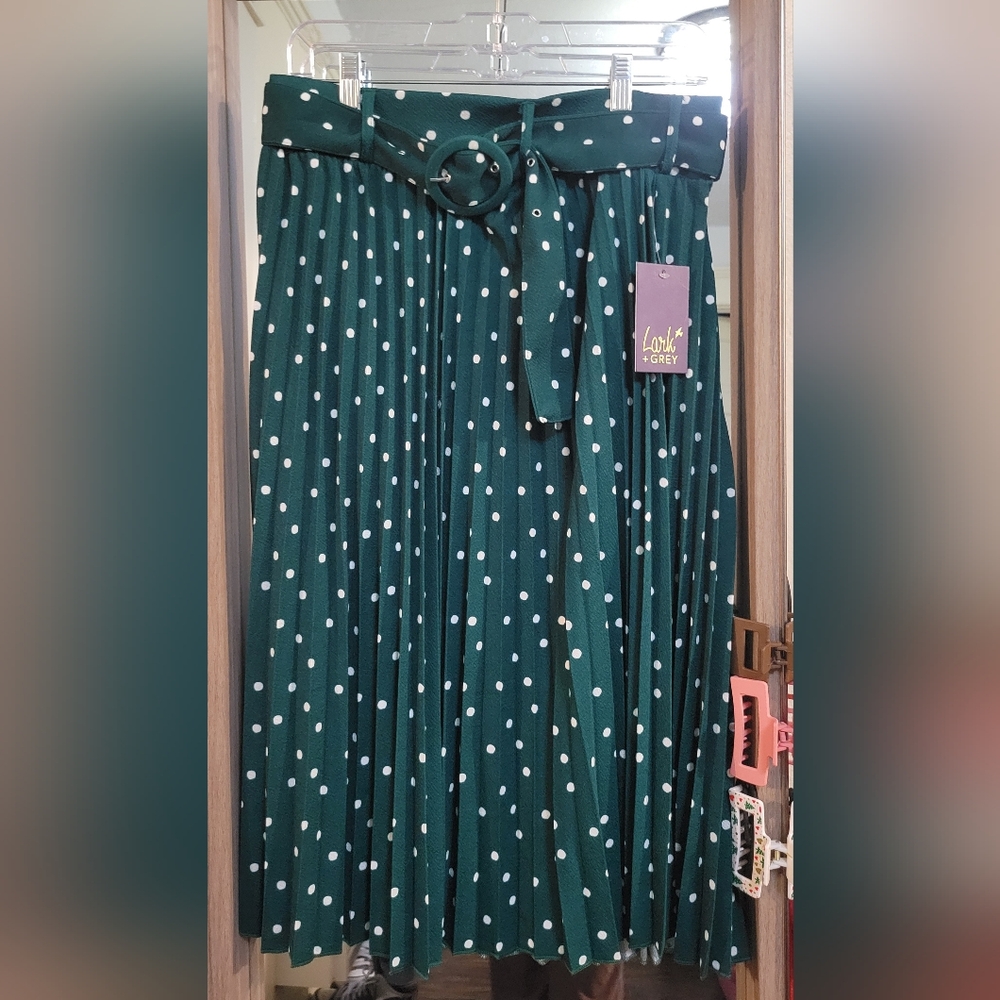 Green Polka Dot Skirt